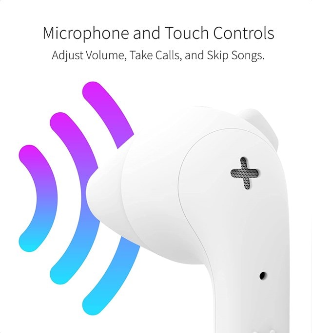 Defunc Music White True Wireless Bluetooth Earphones - 5