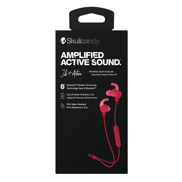 Skullcandy Jib+ Active Red Bluetooth Earphones - 3