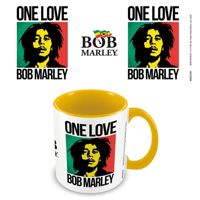 One Love Bob Marley Coloured Inner Mug - 1