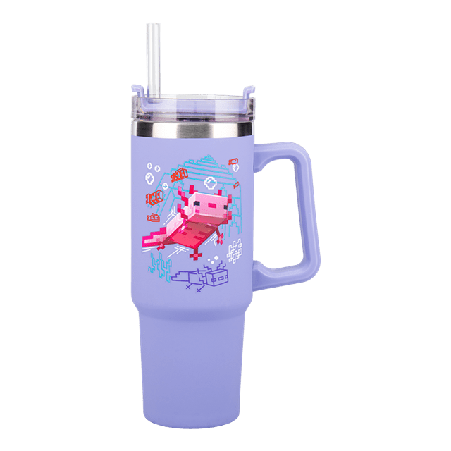 Minecraft Purple 900ml Travel Cup With Straw - 2