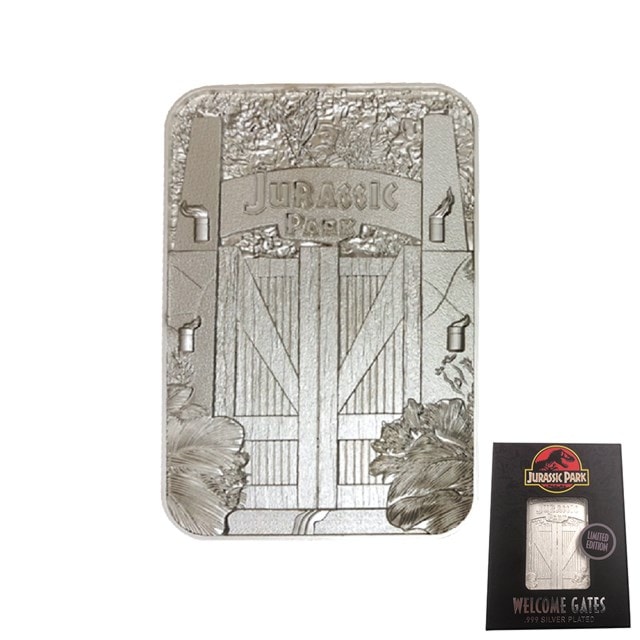 Jurassic Park: Entrance Gates Silver Plated Collectible - 2