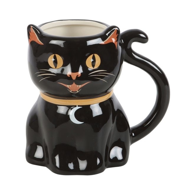 Spooky Black Cat Shaped Mug - 1