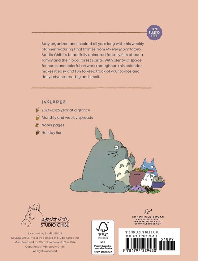 My Neighbor Totoro Studio Ghibli 2025 Calendar - 4