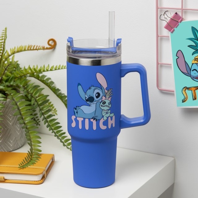 Stitch Blue 900ml Lilo & Stitch Travel Cup With Straw - 3