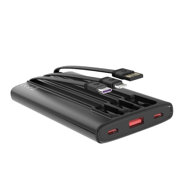 Woox Fast Charge 22.5W 10000mAh Power Bank with 3-in-1 Integrated Cable - 2