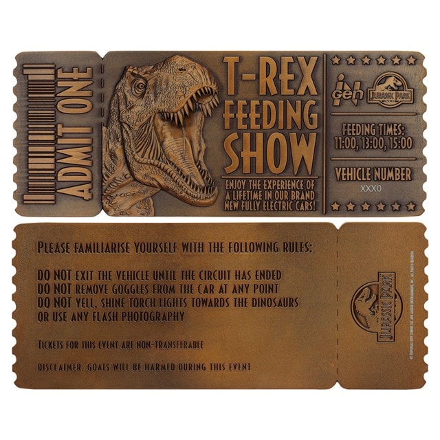 Jurassic Park Feeding Show Replica Ticket - 4