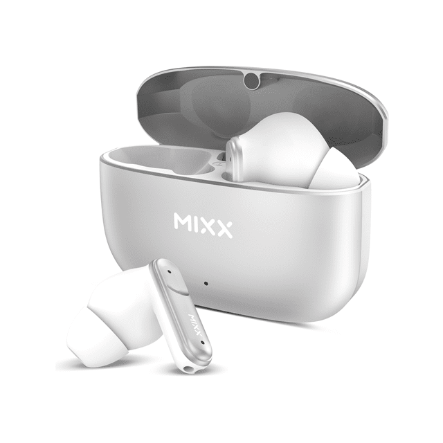 Mixx Audio Streambuds Custom 3 Silver/White True Wireless Bluetooth Earphones W/Clear Voice - 1