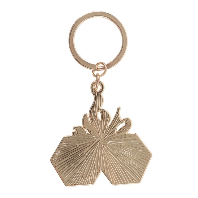 Flaming Dice Keyring - 2