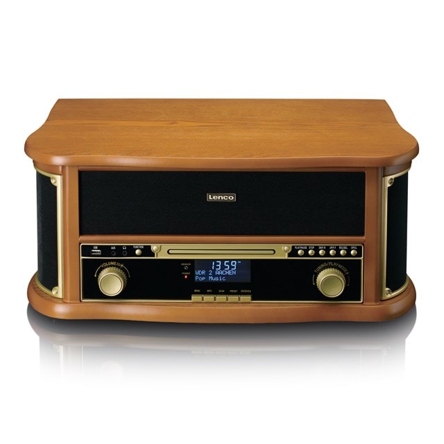 Lenco TCD-2571WD Wood Bluetooth Turntable with DAB+/FM radio, CD & Cassette - 3