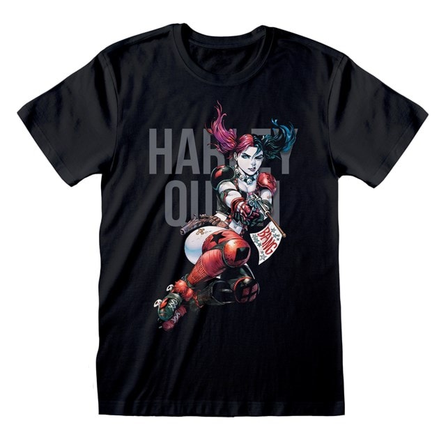 Harley Quinn Bang DC Comics Black Tee (Small) - 1