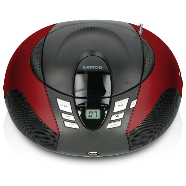 Lenco SCD-37 USB Red CD Player with FM Radio - 10