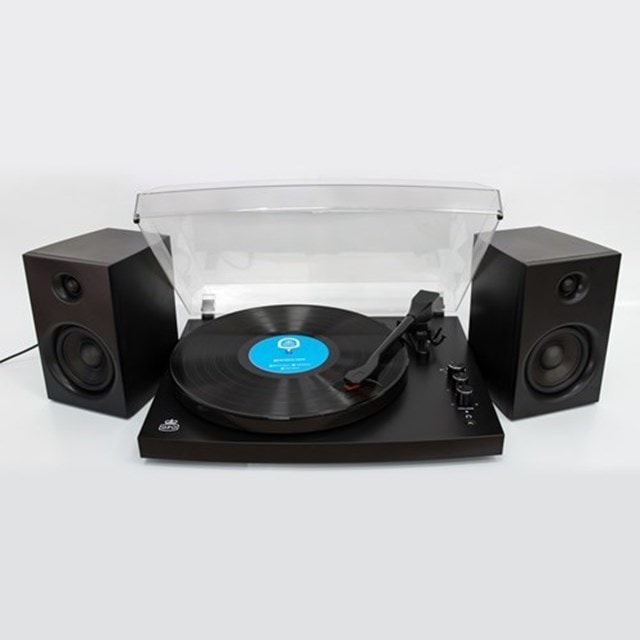 GPO Piccadilly Matte Black Turntable With Speakers (hmv Exclusive) - 1