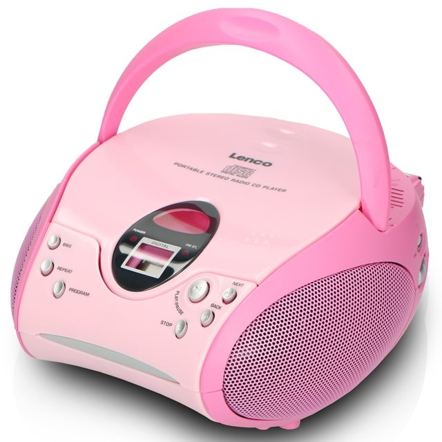 Lenco SCD-24 Pink CD Player with FM Radio - 4