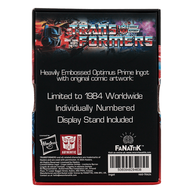 Transformers Autobots 40th Anniversary Ingot - 3