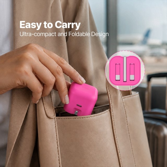 Ttec SmartCharger Pro Neon Pink 45W Wall Plug and USB-C Cable Pack - 6