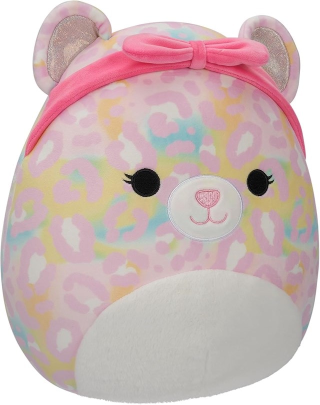 Michaela Pink Rainbow Leopard With Pink Headband Squishmallows Plush - 2