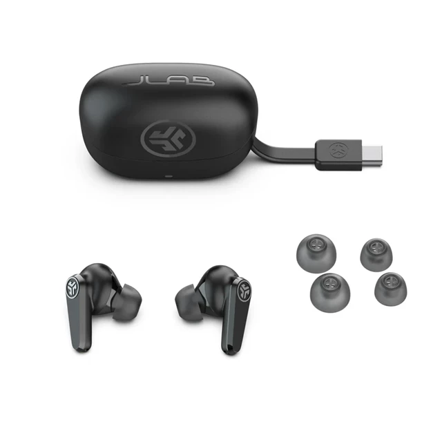 JLab Go Pods ANC Black Active Noise Cancelling True Wireless Bluetooth Earphones - 7