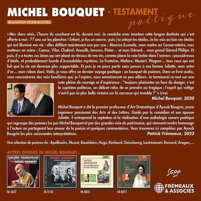Michel Bouquet: Testament Poetique - 1