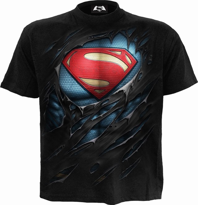 Superman Ripped Spiral Tee (Small) - 1