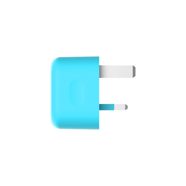 SmartCharger Pro Neon Blue 20W Wall Plug and USB-C Cable Pack - 5