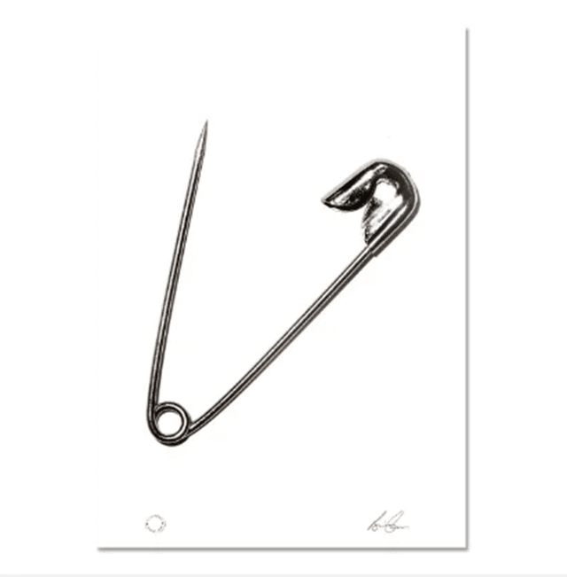 Microdot Art Print: Safety Pin - 1