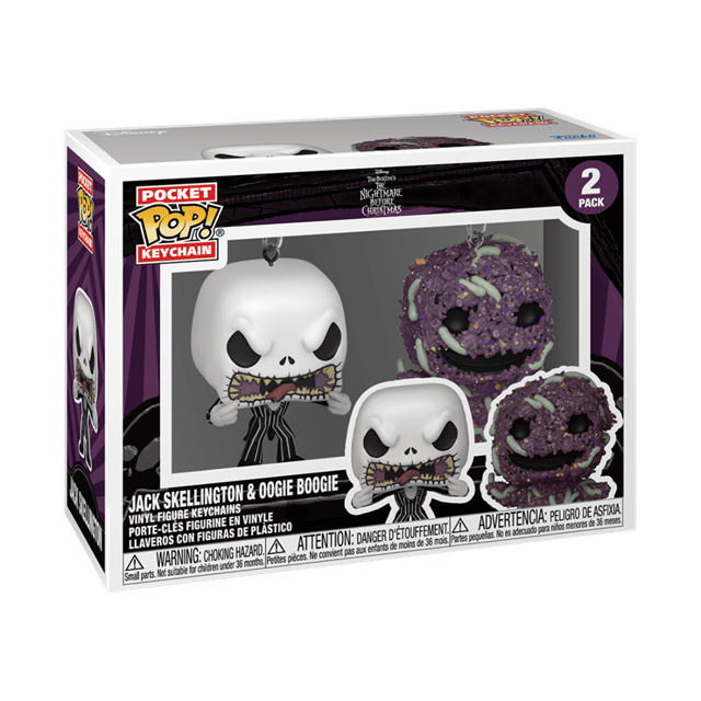 Jack Skellington & Oogie Boogie Nightmare Before Christmas Funko Pop Vinyl Keychain 2 Pack - 2
