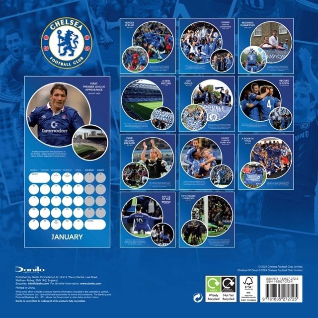 Chelsea FC Legends 2025 Calendar Square - 7