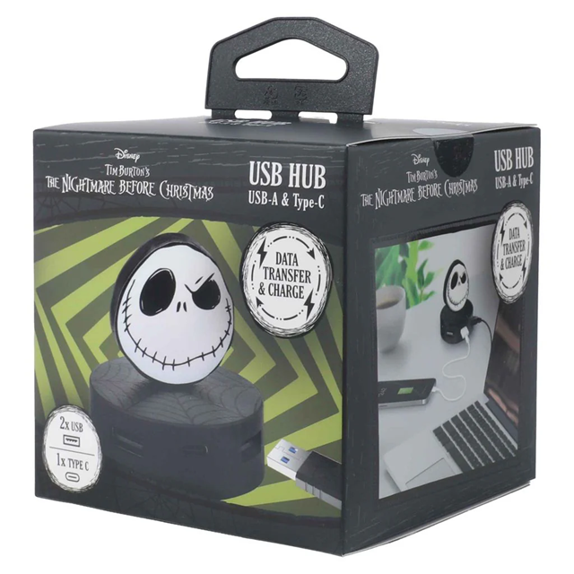 Nightmare Before Christmas Jack Web Multi-Port Charging Hub - 3