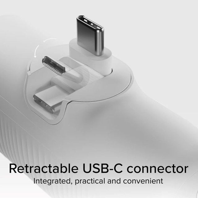 SBS Eco Range White 5000mAh Power Bank with Integrated USB-C Cable - 4