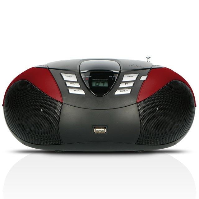 Lenco SCD-37 USB Red CD Player with FM Radio - 9