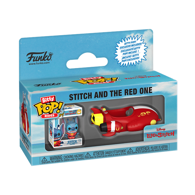 Red One With Stitch Lilo & Stitch Funko Bitty Pop Ride - 3