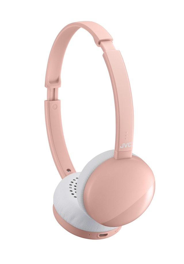 JVC Flats HA-S22W Pink Bluetooth Headphones - 1