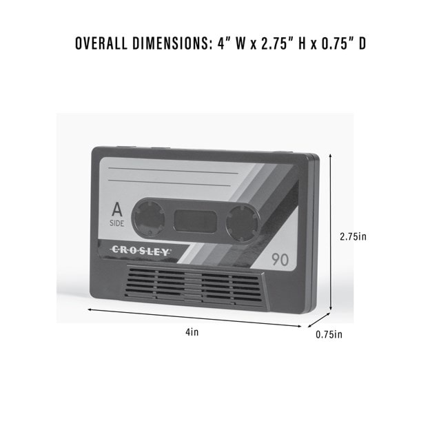 Crosley Cassette Black Bluetooth Speaker - 8