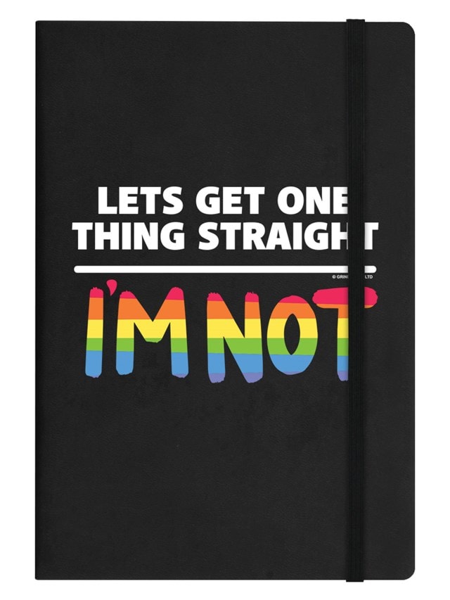 Lets Get One Thing Straight Black A5 Hard Cover Notebook - 1