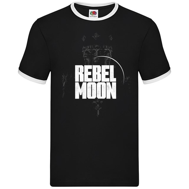 Logo Black/White Ringer Rebel Moon Tee (Large) - 1