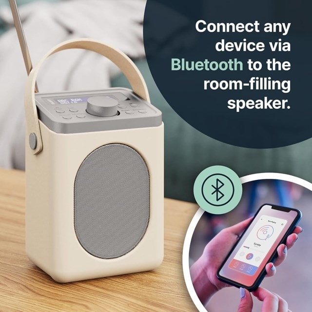 Majority Little Shelford Cream/Grey DAB+/FM Portable Radio - 2