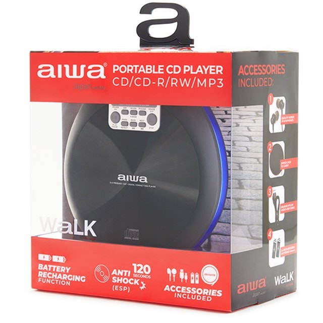 Aiwa PCD-810 Blue Portable CD Player - 8