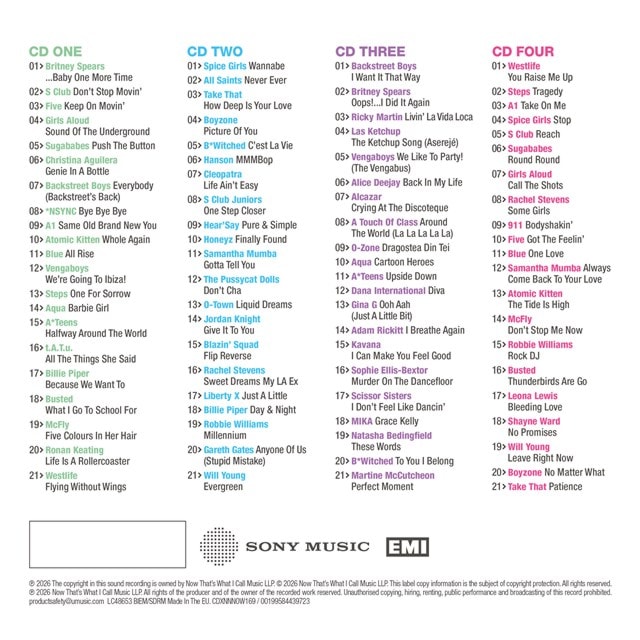 NOW That's What I Call an Era - One More Time: 1996-2007 Deluxe Edition - 4CD - 2