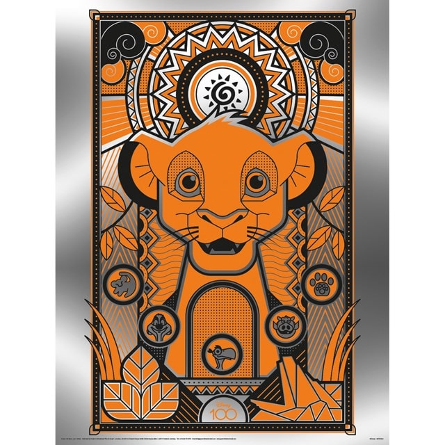 Simba Disney 100 Metallic Poster - 1