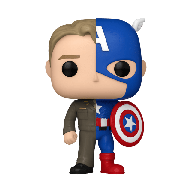 Captain America / Steve Rogers 1431 Marvel Split Funko Pop Vinyl - 1