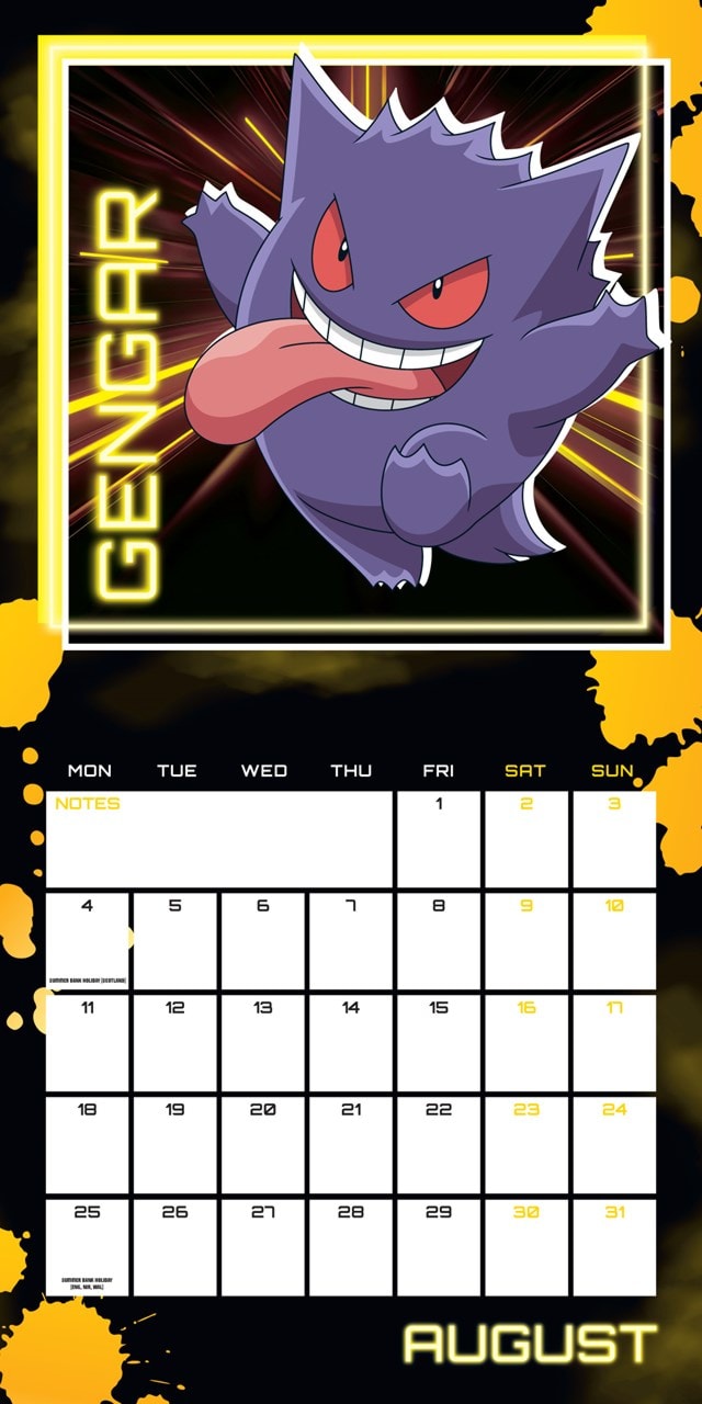 Pokemon 2025 Square Calendar - 4