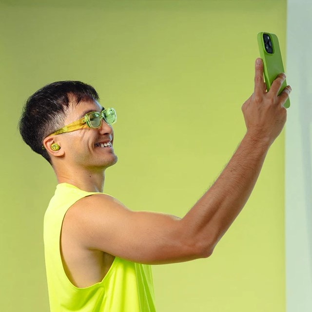 JLab Go Pop ANC Transparent Neon Green Active Noise Cancelling True Wireless Bluetooth Earphones - 2