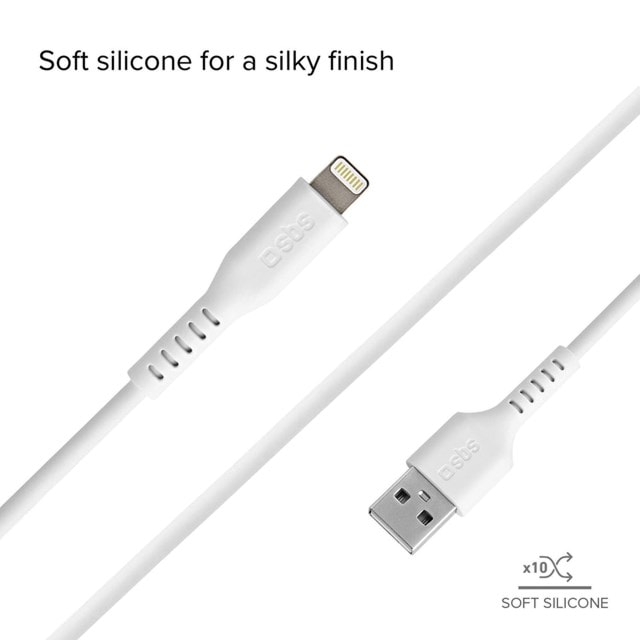 SBS White Lightning Cable 1m - 3