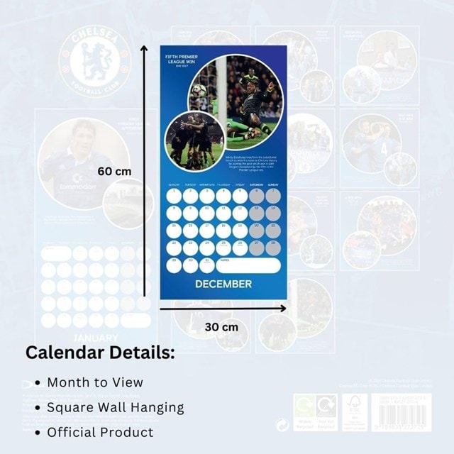 Chelsea FC Legends 2025 Calendar Square - 2