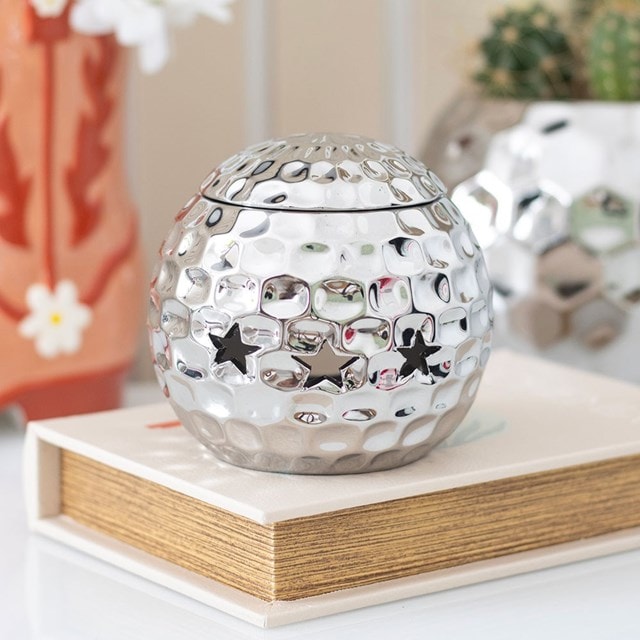Silver Disco Ball Oil Burner - 2