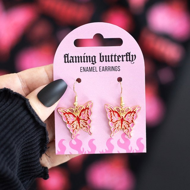 Flaming Butterfly Earrings - 4
