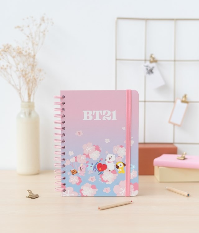 Bt21 Cherry Blossom Lined Cover A5 Notepad Stationery - 5