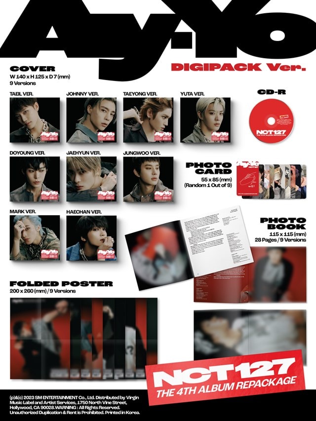 NCT 127 the 4th Album Repackage 'Ay-yo' - Digipack - 1