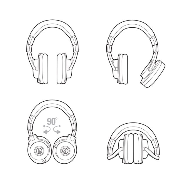 Audio Technica ATH-M40X Studio Monitor Headphones - 7