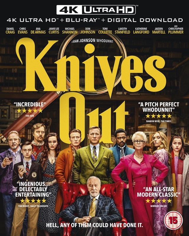 Knives Out 4K Ultra HD Bluray Free shipping over £20 HMV Store